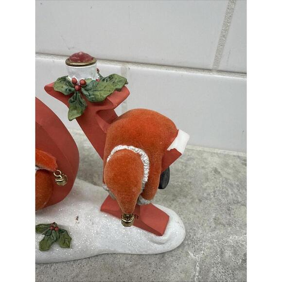 Hallmark Natures Sketchbook Marjolein Bastin Christmas JOY Santa Candle Holder - Picture 3 of 7